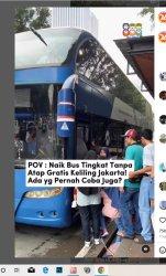 Berita Viral Warga Jakarta Diberi Nuansa Baru Menikmati Bus Transjakarta Tanpa Atap, Ini Sensasinya Namun bagi pengguna akan dikenakan wajib tap in pakai kartu elektronik