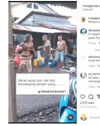 WARIA VS PRIA - Berita Viral Seorang Pria Berkelahi dengan Seorang Waria di Pasar Pada Kabupaten Lembata - NTT