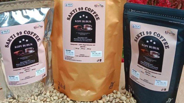 Produk Kopi Sakti 99 asal Pesawaran yang berhasil menembus pasar Singapura.