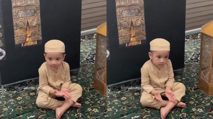 Rayyanza minta ikut Raffi Ahmad pergi haji.