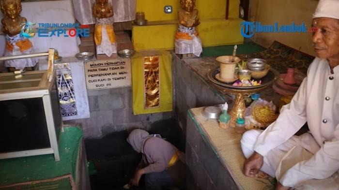 Lokasi pengambilan air awet muda di Taman Narmada