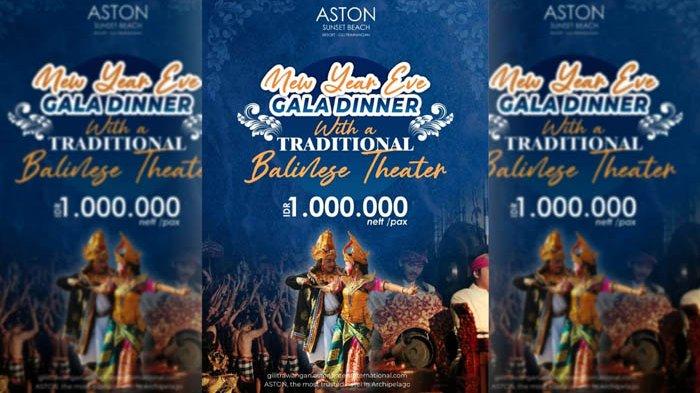 Aston Sunset Beach Resort Gili Trawangan tawarkan perayaan tahun baru konsep Gala Dinner dengan Traditional Balinese Theater.