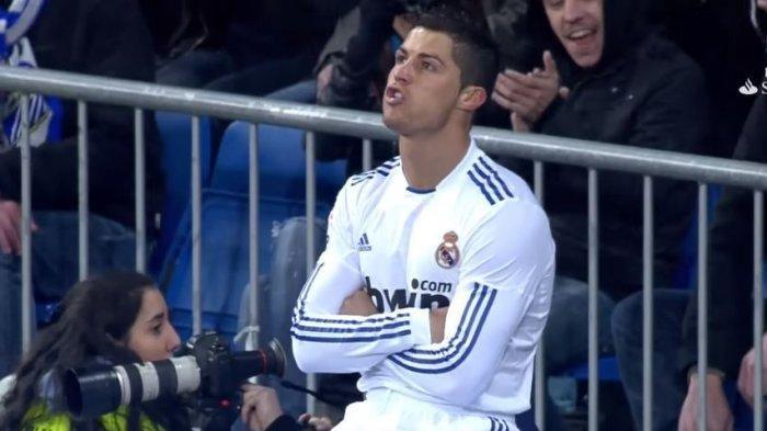 Cristiano Ronaldo ketika bermain di klub La Liga Real Madrid.