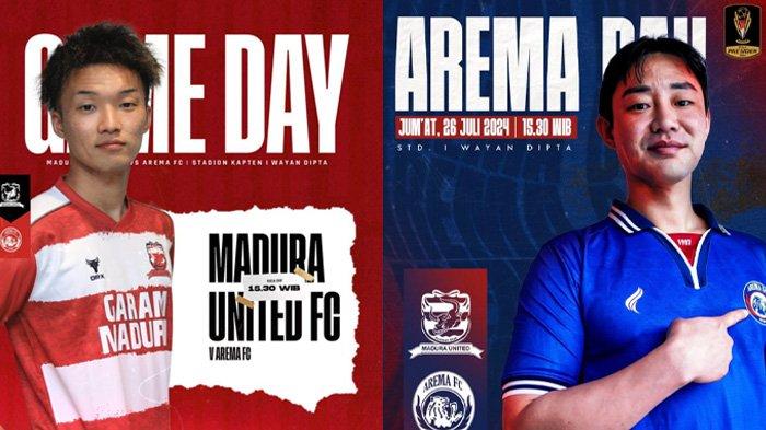 Madura United vs Arema FC Piala Presiden 2024 hari ini Jumat 26 Juli 2024