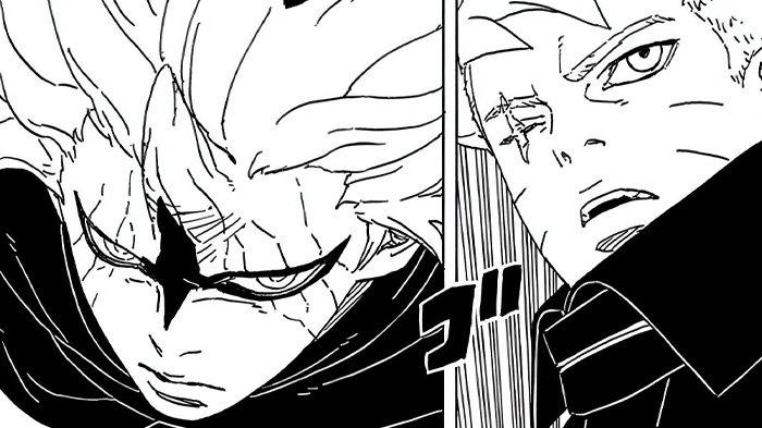 Mitsuki vs Boruto di Manga Boruto Two Blue Vortex Chapter 7