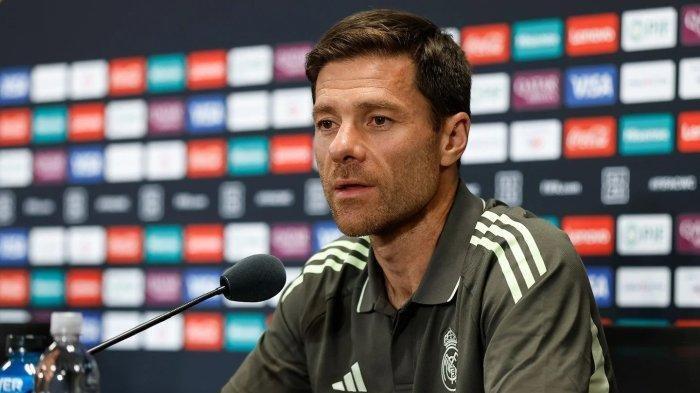 KOMENTAR ALONSO - Pelatih Real Madrid Xabi Alonso dalam sesi jumpa pers sebelum pertandingan Piala Dunia Antarklub menghadapi Al Hilal, Selasa (17/6/2025). Alonso mengungkapkan kekurangan Madrid usai melangkah ke fase semifinal Piala Dunia Antarklub 2026. (Website Madrid - 18/6/2025)