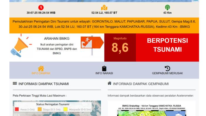 Peringatan Potensi Tsunami BMKG