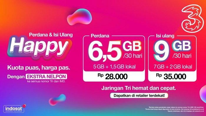 Produk Kartu Perdana dan Isi Ulang Happy spesial untuk warga Bima.