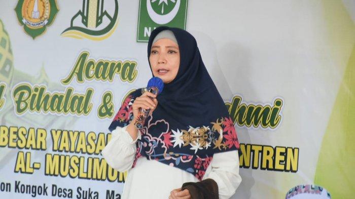 Wakil Gubernur NTB Hj Sitti Rohmi Djalilah saat berkunjung ke Pondok Pesantren Al Muslimun NWDI, Kebun Kongok, Lombok Barat, Selasa (10/5/2022).
