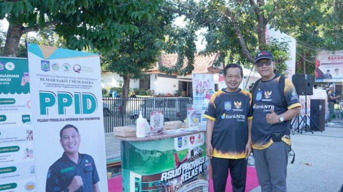 Stan RSUD Provinsi NTB dalam acara Car Free Day memeriahkan Rakornas Komisi Informasi di NTB, Minggu 6 Agustus 2023.