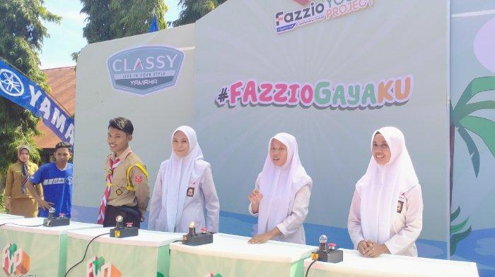 Siswa-siswi SMA 1 Lape saat melakukan lomba di event Yamaha Fazzio Youth Project.