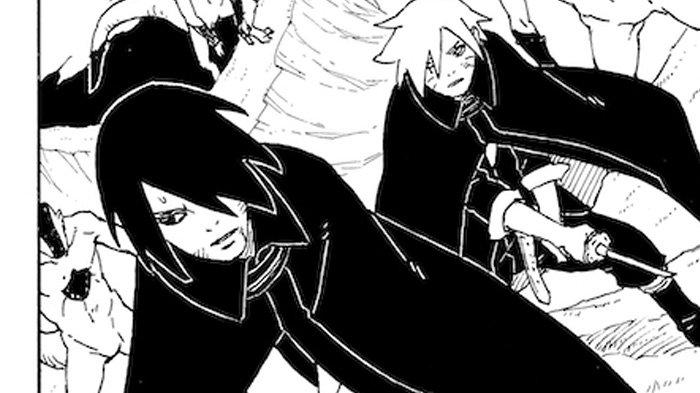 Sasuke dan Boruto di Manga Boruto Two Blue Vortex Chapter 5 Bahasa Indonesia