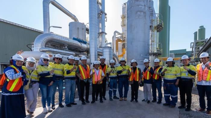 Anggota Komisi VII DPR RI melakukan kunjungan kerja ke fasilitas smelter tembaga PT Amman Mineral Industri (AMIN), anak perusahaan PT Amman Mineral Internasional Tbk (AMMAN), di Kabupaten Sumbawa Barat (KSB), Provinsi Nusa Tenggara Barat (NTB), Senin (15/7/2024).