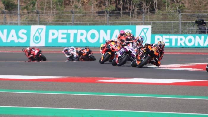 Balapan Tissot Sprint Race MotoGP Mandalika 2023, Sabtu (14/10/2023).