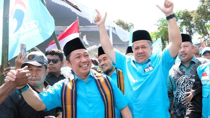 Konsolidasi akbar Partai Gelombang Rakyat (Gelora) Indonesia tumpah ruah di Lapangan Tugu Selong, Lombok Timur, Nusa Tenggara Barat (NTB), Minggu (19/3/2023).