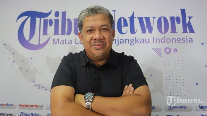 Wakil Ketua Umum Partai Gelora, Fahri Hamzah berpose setelah wawancara khusus dengan Tribun Network di Jakarta, Kamis (3/6/2021).