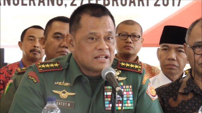 Gatot Nurmantyo semasa menjabat Panglima TNI. Gatot kini menolak pemberian Bintang Mahaputera dari Presiden Jokowi, Rabu (11/11/2020).