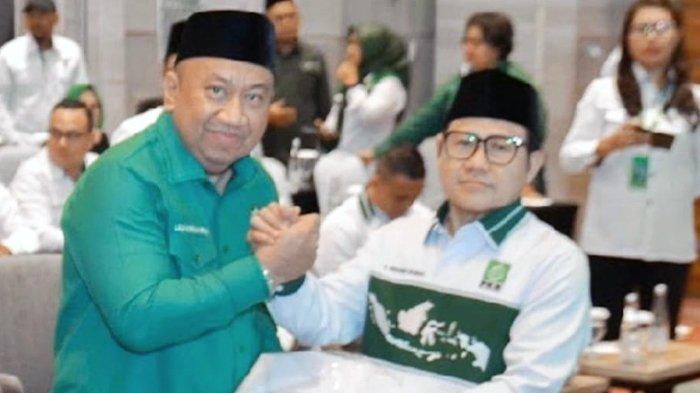 Ketua Dewan Pimpinan Wilayah (DPW) Partai Kebangkitan Bangsa (PKB) Nusa Tenggara Barat (NTB), H Lalu Hadrian Irfani bersama Ketua Umum PKB Muhaimin Iskandar.