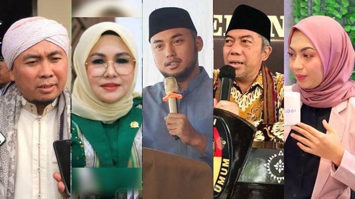 (kiri ke kanan) TGH Ibnu Halil, Evi Apita Maya, Rifki Farabi, Lalu Gede Sakti, Mirah Midadan Fahmid.
