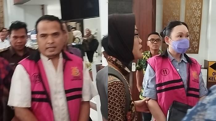 KORUPSI AGUNAN LAHAN LCC - Direktur PT Tripat Lalu Azril Sopandi dan Direktur PT Bliss Pembangunan Sejahtera (BPS) Isabel Tanihaha digiring ke tahanan usai diperiksa sebagai tersangka dugaan korupsi kerja sama operasi (KSO) Lombok City Center (LCC), Jumat (31/1/2025).