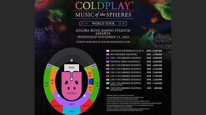 Harga tiket konser Coldplay yang akan digelar di Jakarta - Seorang dokter tertipu akun jastip tiket Coldplay di Instagram