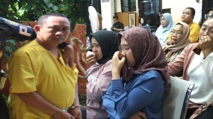 TNI TEMBAK POLISI - Kasus TNI tembak polisi di Way Kanan, Lampung, masih bergulir. Dalam sidang keempat terdakwa Kopda Bazarsah (kiri), Senin (30/6/2025), keluarga menangis sambil membawa foto ketiga korban yang merupakan anggota polisi Way Kanan dan Negara Batin.