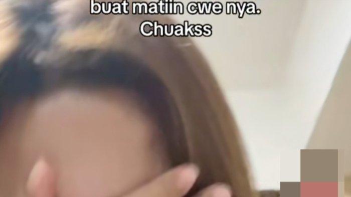 Tangkapan layar status janda Sukabumi Andini di TikTok sebelum meninggal di Surabaya