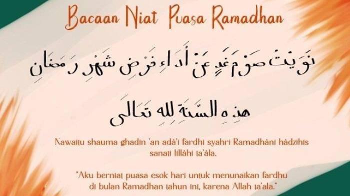 Bacaan Doa Niat Sahur Puasa Ramadan 2023 dengan Bahasa Arab dan Latin