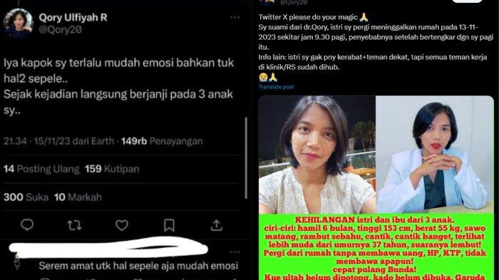 Bu Dokter dilaporkan hilang dalam keadaan hamil 6 bulan. Dia diketahui pergi dari rumah tanpa dompet dan ponsel usai bertengkar dengan suami. Apakah ada dugaan kekerasan dalam rumah tangga (KDRT)?