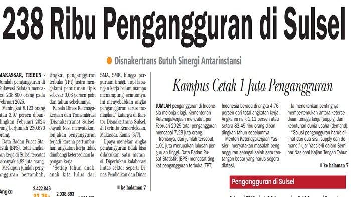 Gambar terkait 238 Ribu Pengangguran di Sulsel (dari Bing)