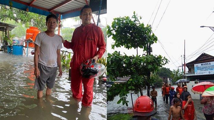 Air kanal Veteran meluap mengakibatkan rumah warga terdampak banjir, Minggu (15/12/2024). Sebanyak 70 rumah semi permanen di Jl Veteran, Inspeksi Kanal RT 013, RW 004, Kelurahan Merdeka Utara, Kecamatan Makassar terdampak banjir.