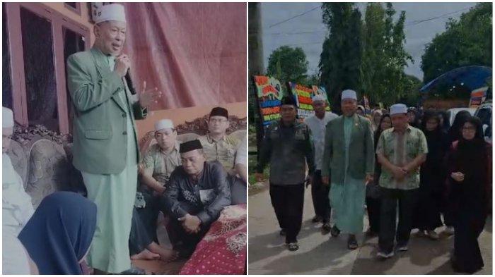 Anregurutta Mangkoso, AGH Prof Dr M Faried Wadjedy, ikut berjalan kaki ke Masjid untuk memimpin Salat Jenazah Nurhasan bin Najamuddin, usai menyampaikan ceramah takziyah di rumah duka, Maros, Kamis 16 Januari 2025 pagi.