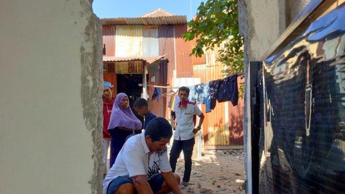 Akses Jl Cilallang, Makassar, untuk Santi dan keluarganya dibuka kembali pengurus masjid setelah mediasi, Kamis (31/8/2023) siang.