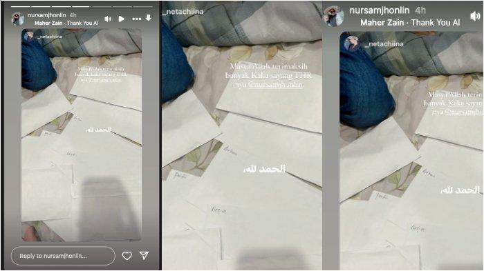 Amplop THR dari Nursam Jhonlin, istri Haji Isam.