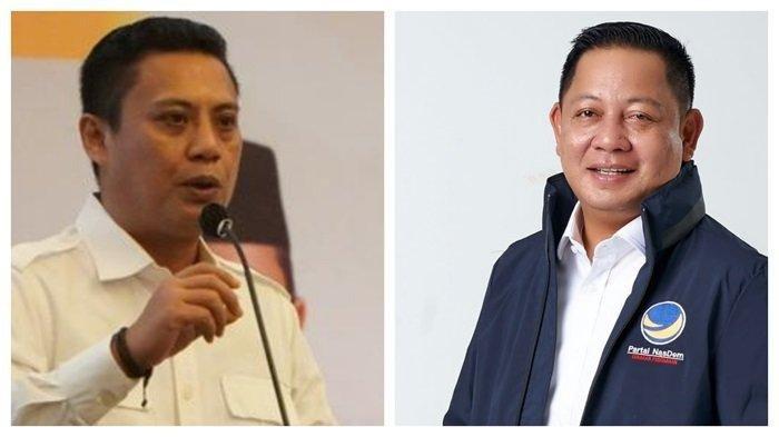 Ketua Gerindra Sulsel Andi Iwan Darmawan Aras dan Ketua Nasdem Sulsel Rusdi Masse Mappasessu bertemu. Mereka membahas koalisi di Pilgub Sulsel 2024.