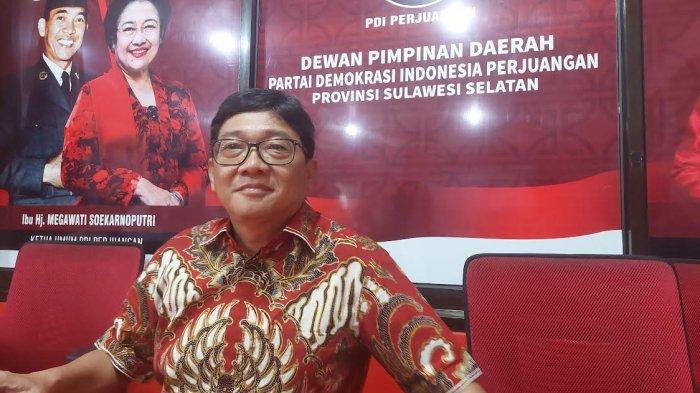 Bacalon Bupati Toraja Toraja, Frederik Victor Palimbong usai jalani UKK di kantor DPD PDIP Sulsel, Jl Gunung Bawakaraeng, Makassar, Rabu (12/6/2024).