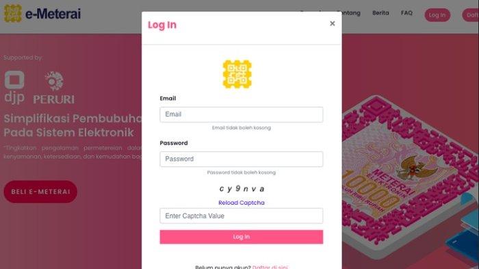 Cara membeli meterai elektronik atau e-meterai untuk dokumen CPNS 2023.(e-meterai.co.id)