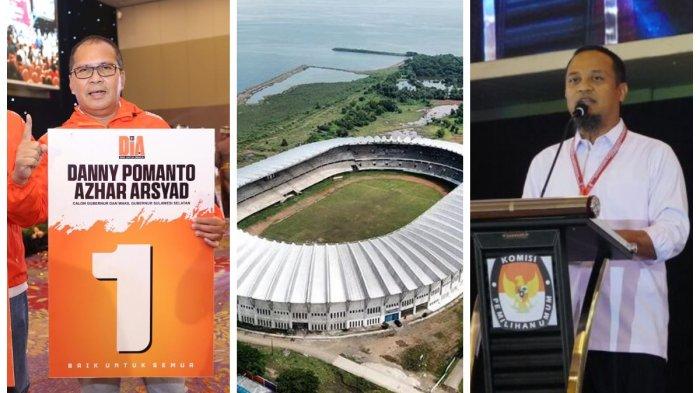 Debat panas Danny Pomanto dan Andi Sudirman soal Stadion Barombong saat sesi Debat Pilgub Sulsel 2024 kedua di Hotel Claro Makassar, Minggu (10/11/2024).