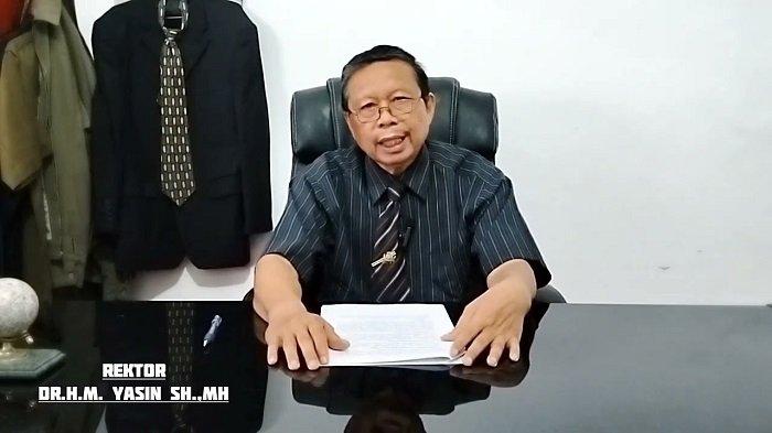 KLARIFIKASI REKTOR UNIASMAN-Rektor Universitas Andi Sudirman (Uniasman), Dr Yasin SH MH memberikan klarifikasi atas laporan mantan mahasiswi di Polsek Tanete Riattang AKP Henri Aswan.  AS (20) mengaku beasiswanya sebanyak Rp 4,8 juta telah ditilap oleh oknum dosen. 