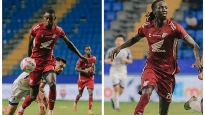 Dua striker PSM Makassar, Adilson Silva (kiri) dan Tito Okello tak kunjung cetak gol dari enam laga Liga 1 2024/2025.