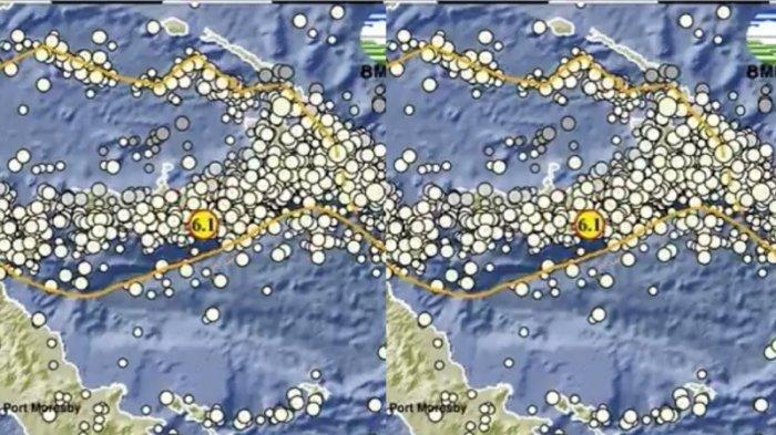 Gempa Terkini - Gempa Magnitudo 6,1 di Pegunungan Bintang Papua.