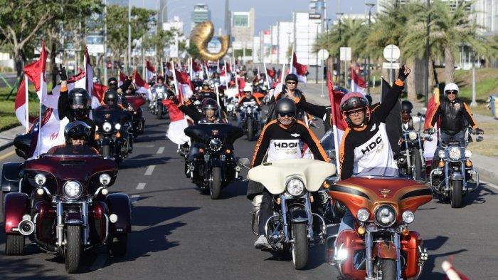 Harley Davidson Club Indonesia (HDCI) Chapter Makassar merayakan HUT RI ke 78, dengan keunikan tersendiri, Sabtu (20/8). Berbagai kegiatan digelar mulai dari kegiatan sosial hingga berbagai beasiswa.