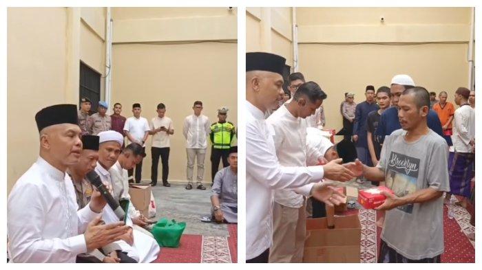 TRAKTIR MARTABAK- Tangkapan layar Kapolda Bangka Belitung, Irjen Pol Hendro Pandowo memberikan pengarahan kepada tahanan Polda Babel pasca lebaran 31 Maret 2025 lalu. Ia kembali menjadi perbincangan netizen setelah menemui tahanan secara langsung.