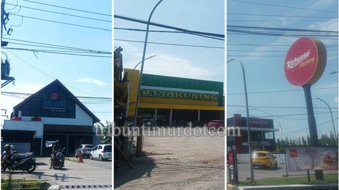 TAK KANTONGI IZIN - Tiga usaha kuliner atau restoran berlokasi di Jl Tun Abdul Razak, Kecamatan Somba Opu, Kabupaten Gowa, dipotret, Selasa (10/6/2025). Ketiganya terancam ditutup karena tak kantongi izin PBG dan SLF.