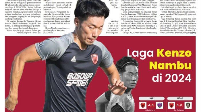 Kenzo Nambu gelandang pendobrak PSM Makassar.