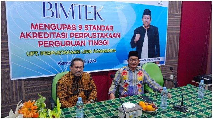 Kepala Perpustakaan UIN Alauddin Andi Ibrahim saat Bimtek di Samarinda.
