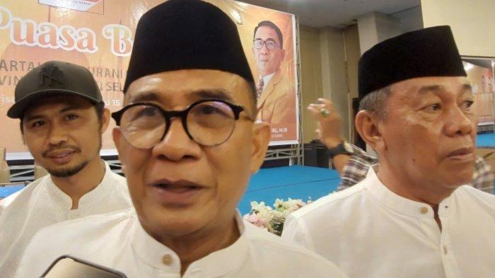 HANURA SULSEL- Ketua DPD Hanura Sulsel Amsal Sampetondok saat berada di Hotel Horison Makassar, Sabtu (15/3/2025) lalu. Terbaru, Amsal diganti sebagai Ketua Hanura Sulsel