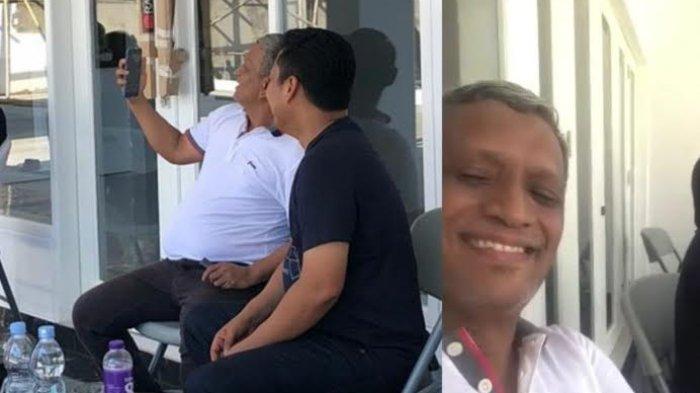 Ketua DPD II Golkar Wajo, dr Baso Rahmanuddin (DBR) bersama Ketua Partai Gerindra Sulsel, Andi Iwan Aras (AIA) video call dengan bakal calon Bupati Wajo, Andi Rosman.