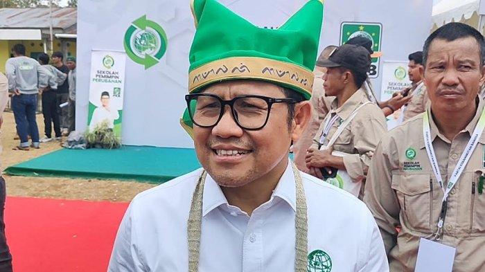 Ketua Umum Partai Kebangkitan Bangsa (PKB) Muhaimin Iskandar disela kegiatan Sekolah Pemimpin Perubahan (SPP) PKB Wilayah VII Sulawesi dan Papua, Malino, Kabupaten Gowa, Sulawesi Selatan, Jumat (20/9/2024).