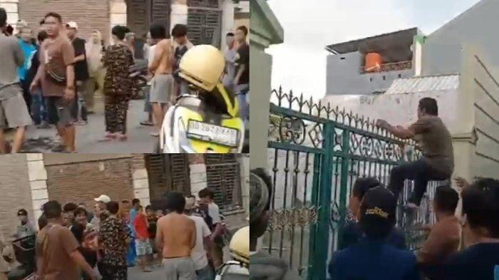 Kolase Insiden penganiayaan anak terhadap ibunya di Jl Tinumbu No 148, Kecamatan Bontoala, Makassar, Selasa (24/9/2024) sore.